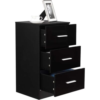 Costway - Mesita De Noche/mesa Auxiliar/archivador Con 3 Cajones/armario De Almacenamiento Gabinete Mueble Para Oficina Hogar Costway - Mesita De Noche/mesa Auxiliar/archivador Con 3 Cajones/armario De Almacenamiento Gabinete Mueble Para Oficina Hogar