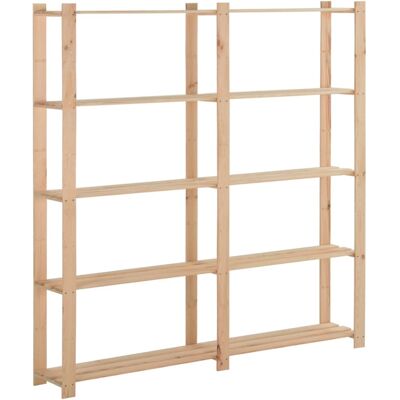 Estantería de 5 niveles de madera de pino maciza - vidaXL Estantería de 5 niveles de madera de pino maciza - vidaXL