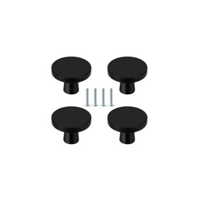 OEM Juego De 4 Tiradores Redondos Negros Para Muebles, Ideales Para Cajones, Cocina, Cómodas Y Armarios - Crezuo OEM Juego De 4 Tiradores Redondos Negros Para Muebles, Ideales Para Cajones, Cocina, Cómodas Y Armarios - Crezuo