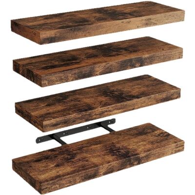 YM INTERNET Juego De 4 Estantes Flotantes De Madera Antiguos, Estantes De Almacenamiento Decorativos Independientes, Decoración De Pared Para Dormitorio, Sala De Estar Y Baño YM INTERNET Juego De 4 Estantes Flotantes De Madera Antiguos, Estantes De Almacenamiento Decorativos Independientes, Decoración De Pared Para Dormitorio, Sala De Estar Y Baño