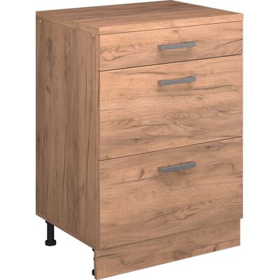 Cómoda De Ampliación Rion, Roble Dorado/roble Dorado, 60 X 46 Cm Sin Inclinación Con 3 Cajones, Vicco Cómoda De Ampliación Rion, Roble Dorado/roble Dorado, 60 X 46 Cm Sin Inclinación Con 3 Cajones, Vicco