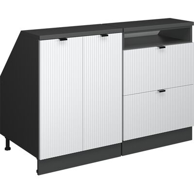 Conjunto De Armarios Para Techo Inclinado Rion, Ondulación Blanca, 120 Cm Lote De 2 Carcasas De Armario 60 Cm De Profundidad, Vicco Conjunto De Armarios Para Techo Inclinado Rion, Ondulación Blanca, 120 Cm Lote De 2 Carcasas De Armario 60 Cm De Profundidad, Vicco