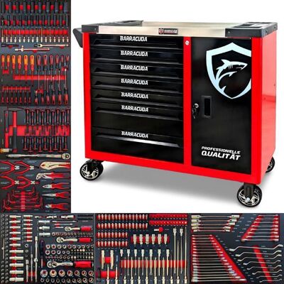 OEM Carro De Taller Móvil - Barracuda Tools - Performance Max - 7 Cajones - Armario Lateral Con Cerradura - Bandeja De Acero Inoxidable OEM Carro De Taller Móvil - Barracuda Tools - Performance Max - 7 Cajones - Armario Lateral Con Cerradura - Bandeja De Acero Inoxidable