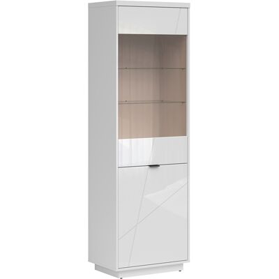 PETITS-MEUBLES Sven Vitrina Blanca de 2 Puertas - Mueble de Almacenamiento PETITS-MEUBLES Sven Vitrina Blanca de 2 Puertas - Mueble de Almacenamiento