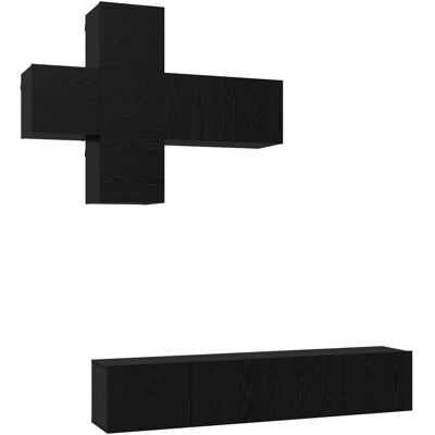 Conjunto De Mueble De Tv 3 Uds. Madera De Ingeniería Vidaxl Conjunto De Mueble De Tv 3 Uds. Madera De Ingeniería Vidaxl