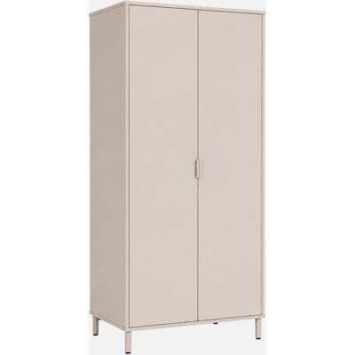SWEEEK Vestidor, Armario De Madera Y Metal Con 2 Puertas SWEEEK Vestidor, Armario De Madera Y Metal Con 2 Puertas