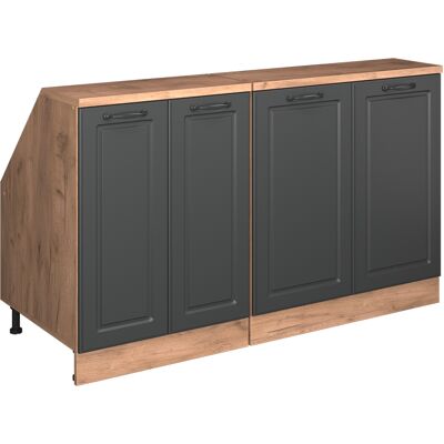 Conjunto De Armarios Para Techo Inclinado Rion, Antracita Casa De Campo, 140 Cm Lote De 2 Carcasas De Armario 60 Cm De Profundidad, Vicco Conjunto De Armarios Para Techo Inclinado Rion, Antracita Casa De Campo, 140 Cm Lote De 2 Carcasas De Armario 60 Cm De Profundidad, Vicco