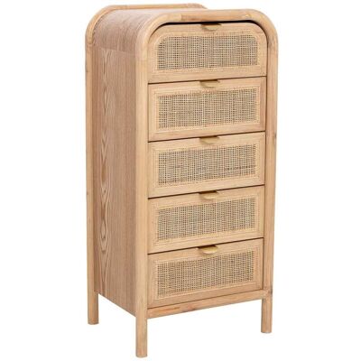 WANDERLUST DECO Sinfonier De Madera Y Ratán Marrón 46x37x100h Cm WANDERLUST DECO Sinfonier De Madera Y Ratán Marrón 46x37x100h Cm
