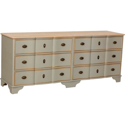 WANDERLUST DECO Cómoda De Madera Verde 193x50x80h Cm WANDERLUST DECO Cómoda De Madera Verde 193x50x80h Cm