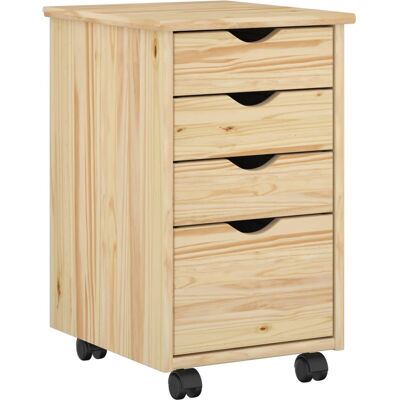 Gabinete Rodante Con Rueda Marrón 34 X 39 X 56 Cm Pino Macizo Vidaxl Gabinete Rodante Con Rueda Marrón 34 X 39 X 56 Cm Pino Macizo Vidaxl