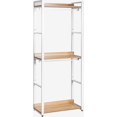 Armario Abierto Ariaster de Acero y Madera - Natural Armario Abierto Ariaster de Acero y Madera - Natural
