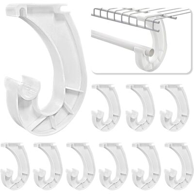 OEM Paquete De 10 Soportes Para Rieles De Ropa, Soportes De Plástico, Adecuados Para Colgar Ropa, Soportes Para Rieles De Ropa De 3/4 De Pulgada, Ganchos En J Resistentes, Adecuados Para Almacenamiento En OEM Paquete De 10 Soportes Para Rieles De Ropa, Soportes De Plástico, Adecuados Para Colgar Ropa, Soportes Para Rieles De Ropa De 3/4 De Pulgada, Ganchos En J Resistentes, Adecuados Para Almacenamiento En