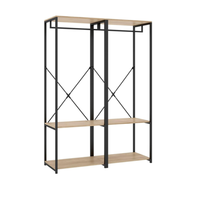 DKT Vestidor Modelo Selena Acabado Natural-negro, 120cm(ancho) 40.4cm(fondo) 167cm(alto). DKT Vestidor Modelo Selena Acabado Natural-negro, 120cm(ancho) 40.4cm(fondo) 167cm(alto).
