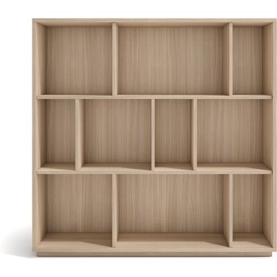 HERDASA Estantería Librería, Colección Nack, Con 3 Niveles De Altura En Melamina Color Nogal Claro HERDASA Estantería Librería, Colección Nack, Con 3 Niveles De Altura En Melamina Color Nogal Claro