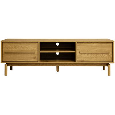 MILIBOO Mueble Tv Acabado Madera Roble L160 Cm Yseult MILIBOO Mueble Tv Acabado Madera Roble L160 Cm Yseult