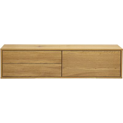 MILIBOO Mueble Tv Mural Acabado Madera Clara Roble L120 Cm Flexo MILIBOO Mueble Tv Mural Acabado Madera Clara Roble L120 Cm Flexo