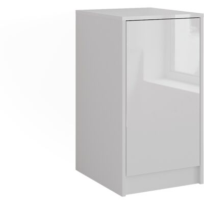 Aparador Sherry, Blanco, 40.2 X 76.2 Cm Con Tapa De Contenedor, Vicco Aparador Sherry, Blanco, 40.2 X 76.2 Cm Con Tapa De Contenedor, Vicco