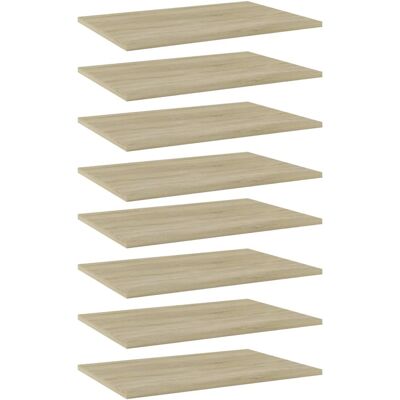 Estante Estantería 8 Uds Contrachapada Roble Sonoma 60x40x1,5cm Vidaxl Estante Estantería 8 Uds Contrachapada Roble Sonoma 60x40x1,5cm Vidaxl