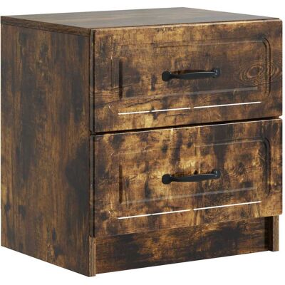 Armario De Noche Con Cajón Roble Ahumado 43 X 34,5 X 44,5 Cm Vidaxl Armario De Noche Con Cajón Roble Ahumado 43 X 34,5 X 44,5 Cm Vidaxl