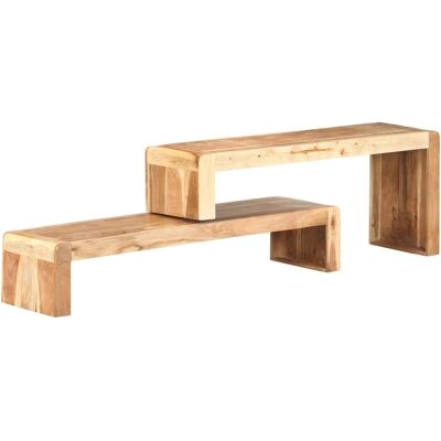 VIDAXL Maisonchic - Mueble de TV de 2 piezas en madera maciza de acacia VIDAXL Maisonchic - Mueble de TV de 2 piezas en madera maciza de acacia
