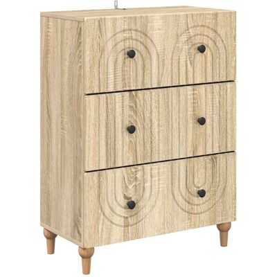 Cajonera Roble Sonoma 66 X 34,5 X 90 Cm Madera De Ingeniería Vidaxl Cajonera Roble Sonoma 66 X 34,5 X 90 Cm Madera De Ingeniería Vidaxl