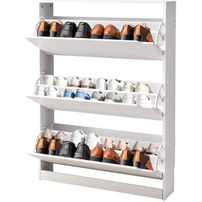 OEM Zapatero Con 3 Puertas Abatibles, Zapatero Compacto Y Moderno, Organizador Independiente Para Entrada, Pasillo, Salón, Porche, 800 X 220 X 1165 Mm, Blanco, Capacidad De Carga Superior 10 Kg OEM Zapatero Con 3 Puertas Abatibles, Zapatero Compacto Y Moderno, Organizador Independiente Para Entrada, Pasillo, Salón, Porche, 800 X 220 X 1165 Mm, Blanco, Capacidad De Carga Superior 10 Kg