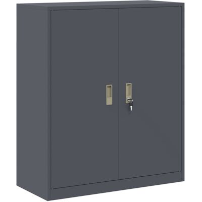 Armario De Almacenamiento Antracita 90 X 40 X 105 Cm Acero Vidaxl Armario De Almacenamiento Antracita 90 X 40 X 105 Cm Acero Vidaxl