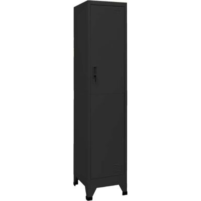 Vidaxl - Taquilla De Acero Negro 38x45x180 Cm Vidaxl - Taquilla De Acero Negro 38x45x180 Cm