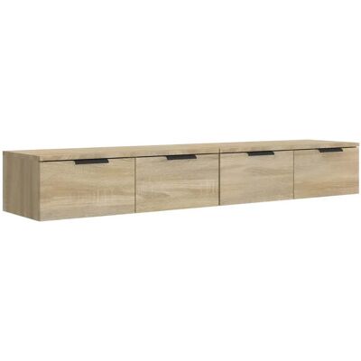 HELLOSHOP26 Conjunto De 2 Armarios De Pared Clásicos De 68 X 30 X 20 Cm Con Cajones Y Espacio De Almacenamiento Interior En Madera De Roble Sonoma (020055224) HELLOSHOP26 Conjunto De 2 Armarios De Pared Clásicos De 68 X 30 X 20 Cm Con Cajones Y Espacio De Almacenamiento Interior En Madera De Roble Sonoma (020055224)