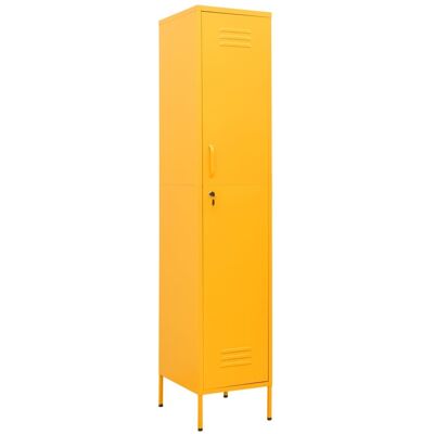 Armario Taquilla De Acero Amarillo Mostaza 35x46x180 Cm Vidaxl Armario Taquilla De Acero Amarillo Mostaza 35x46x180 Cm Vidaxl