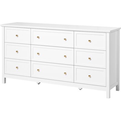 Mophorn Cómoda De 9 Cajones De Madera 39,9 X 149,9 X 78,7 Cm Con Sistema Deslizante Y Antivuelco, Diseño Retro Minimalista Ideal Para Tv, Sala De Estar, Pasillo Y Entrada, Color Blanco Mophorn Cómoda De 9 Cajones De Madera 39,9 X 149,9 X 78,7 Cm Con Sistema Deslizante Y Antivuelco, Diseño Retro Minimalista Ideal Para Tv, Sala De Estar, Pasillo Y Entrada, Color Blanco