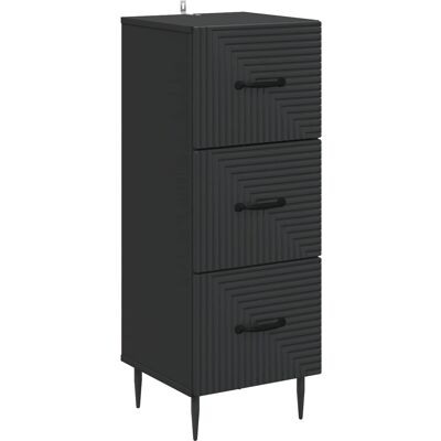 Cajonera Negro 33 X 34,5 X 89,5 Cm Madera De Ingeniería Vidaxl Cajonera Negro 33 X 34,5 X 89,5 Cm Madera De Ingeniería Vidaxl