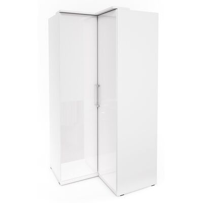 Meublorama - Armoire MODULO - Blanco - LED incluido - Wardrobe Meublorama - Armoire MODULO - Blanco - LED incluido - Wardrobe