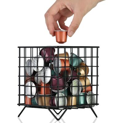 Linghhang - Cesta Para Cápsulas De Café (negra), Almacenamiento De Cápsulas Vertuo, Accesorios De Café De Gran Capacidad. Linghhang - Cesta Para Cápsulas De Café (negra), Almacenamiento De Cápsulas Vertuo, Accesorios De Café De Gran Capacidad.