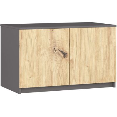 AKORD Altillo Para Armario S90 Gris Grafito 90 Cm 2 Puertas Color Frontal Roble Artisan 90x51x55 Cm AKORD Altillo Para Armario S90 Gris Grafito 90 Cm 2 Puertas Color Frontal Roble Artisan 90x51x55 Cm