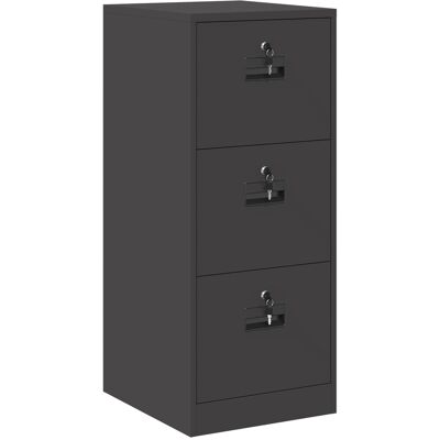 Mueble Archivador Con Cajón Geométrico Negro 44 X 50 X 106.5 Cm Vidaxl Mueble Archivador Con Cajón Geométrico Negro 44 X 50 X 106.5 Cm Vidaxl