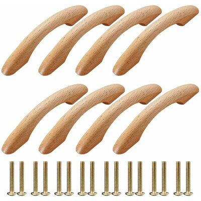 Juego De 8 Tiradores De Madera Ulisem Para Cajones De 96 Mm - Incluye Tornillos Para Cómodas, Armarios Y Puertas. Juego De 8 Tiradores De Madera Ulisem Para Cajones De 96 Mm - Incluye Tornillos Para Cómodas, Armarios Y Puertas.