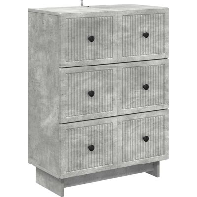 Cajonera Gris Hormigón 66 X 34,5 X 90 Cm Madera De Ingeniería Vidaxl Cajonera Gris Hormigón 66 X 34,5 X 90 Cm Madera De Ingeniería Vidaxl