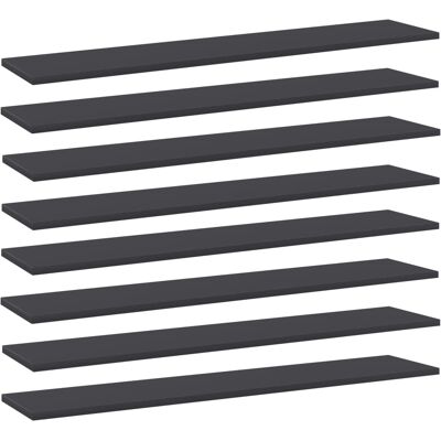 Estantes Para Estantería 8 Uds Contrachapada Gris 100x20x1,5 Cm Vidaxl Estantes Para Estantería 8 Uds Contrachapada Gris 100x20x1,5 Cm Vidaxl