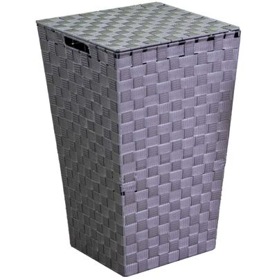 WEBMARKETPOINT Cesta Cuadrada Forrada De Poliéster Gris Cm33x33h53 WEBMARKETPOINT Cesta Cuadrada Forrada De Poliéster Gris Cm33x33h53