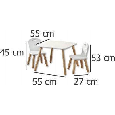 AC-DECO Kesper Conjunto De Muebles Infantiles Blanco Mdf Para Niños AC-DECO Kesper Conjunto De Muebles Infantiles Blanco Mdf Para Niños