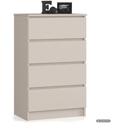 AKORD Cómoda K60 Cachemira 60 Cm 4 Cajones 60x40x99 Cm AKORD Cómoda K60 Cachemira 60 Cm 4 Cajones 60x40x99 Cm