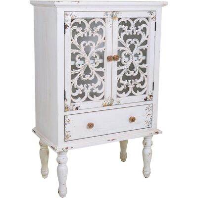 WANDERLUST DECO Vitrina De Madera Blanca 71x40x111 WANDERLUST DECO Vitrina De Madera Blanca 71x40x111