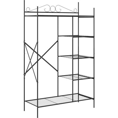 VADAXL Vidaxl Armario Abierto Con Estante Negro 104,5 X 45 X 172 Cm Acero VADAXL Vidaxl Armario Abierto Con Estante Negro 104,5 X 45 X 172 Cm Acero