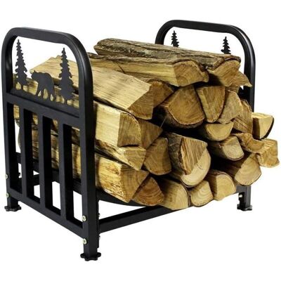 OEM Leñero, Estante De Madera, Cesta De Madera Con Asas, Soporte Para Leña, Leñero De Metal Para Uso Interior Y Exterior, Negro, 42 X 32,3 X 43,5 Cm -crezuo OEM Leñero, Estante De Madera, Cesta De Madera Con Asas, Soporte Para Leña, Leñero De Metal Para Uso Interior Y Exterior, Negro, 42 X 32,3 X 43,5 Cm -crezuo