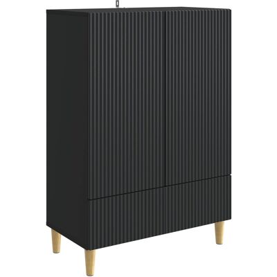 Aparador Con Cajón Negro 66 X 34,5 X 95 Cm Madera De Ingeniería Vidaxl Aparador Con Cajón Negro 66 X 34,5 X 95 Cm Madera De Ingeniería Vidaxl