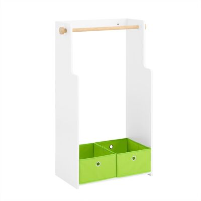 Kmb109-w Armario Ropero Infantil Con Perchero Y Cajas 60 X 35 X 110 Cm - Sobuy Kmb109-w Armario Ropero Infantil Con Perchero Y Cajas 60 X 35 X 110 Cm - Sobuy