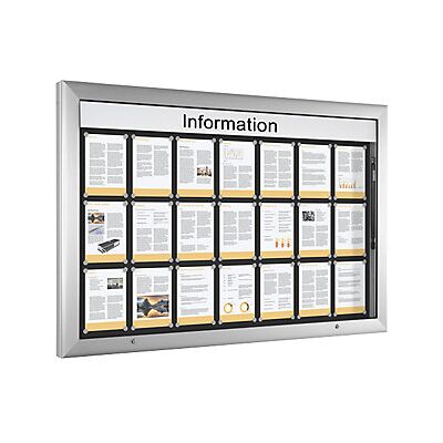 Certeo - Vitrina Para Interiores Y Exteriores Formato Apaisado Tamaño Certeo - Vitrina Para Interiores Y Exteriores Formato Apaisado Tamaño