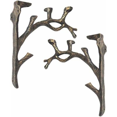 OEM Soportes Para Estantes Vintage (2 Piezas), Hierro Fundido, Soportes Angulares Con Forma De Rama, Estilo Artesanal Antiguo, Soporte Triangular Decorativo Creativo, Estantería De Pared, Soporte Para Pla OEM Soportes Para Estantes Vintage (2 Piezas), Hierro Fundido, Soportes Angulares Con Forma De Rama, Estilo Artesanal Antiguo, Soporte Triangular Decorativo Creativo, Estantería De Pared, Soporte Para Pla