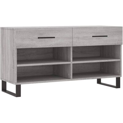 HELLOSHOP26 Banco Para Zapatos/botas Cómoda Estante Mueble De Entrada Madera Sonoma 102 X 35 X 55 Cm Madera De Ingeniería Gris 020023002 HELLOSHOP26 Banco Para Zapatos/botas Cómoda Estante Mueble De Entrada Madera Sonoma 102 X 35 X 55 Cm Madera De Ingeniería Gris 020023002